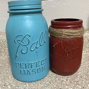 Hand Painted mason jars